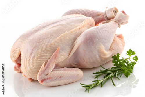 Whole Raw Chicken with Herbs