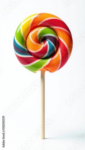 Wallpaper Mural Colorful lollipop isolated on white background with reflection, food, isolated, reflection Torontodigital.ca