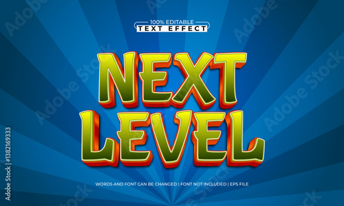 next level editable text effect with a play and game text style