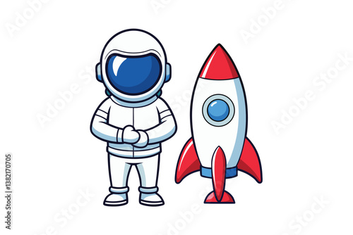 astronaut illustration vector