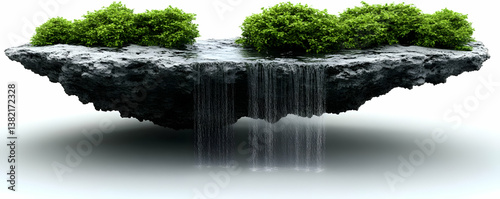 Obraz na płótnie Floating Island 3D Render w salonie