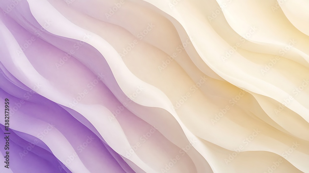 Obraz premium Abstract Purple and Beige Wavy Fabric Texture