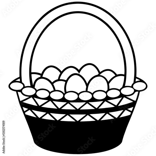 basket with eggs