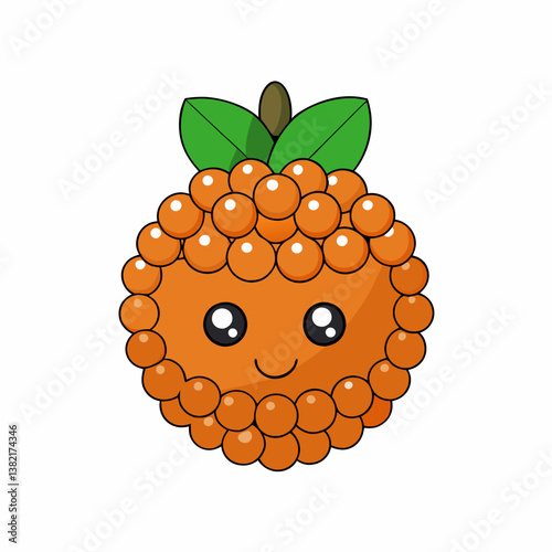 vector illustration of an orange