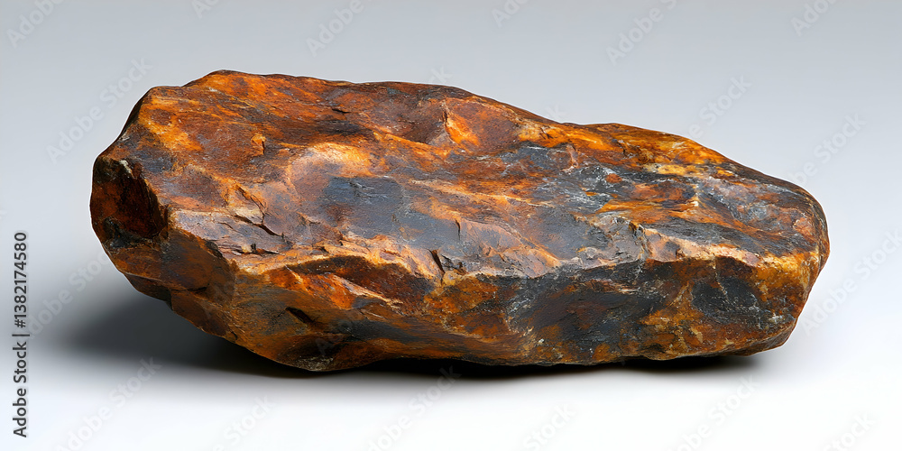 Rough Brown and Black Stone Realistic Image
