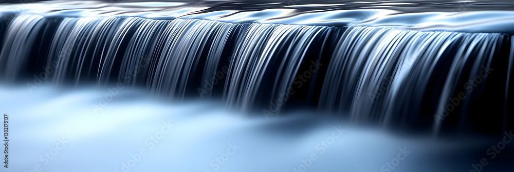 Serene Waterfall 3D Illustration