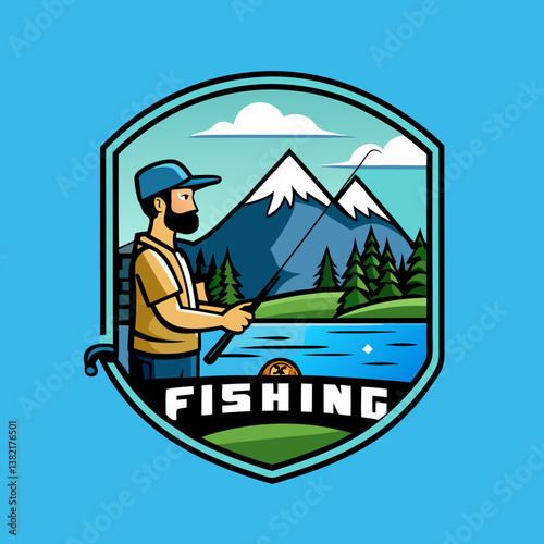 fisherman with fishing rod