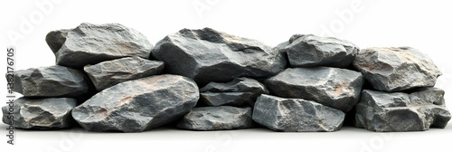 Obraz na płótnie 3D Render Gray Rocks Pile w salonie