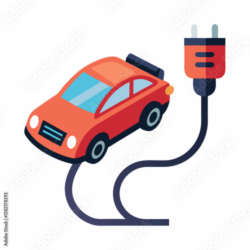 electric car with cable