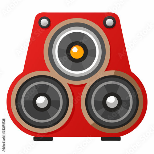 speakers on a white background