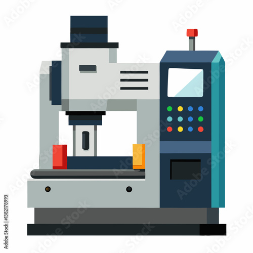 vector illustration of an industrial machine
