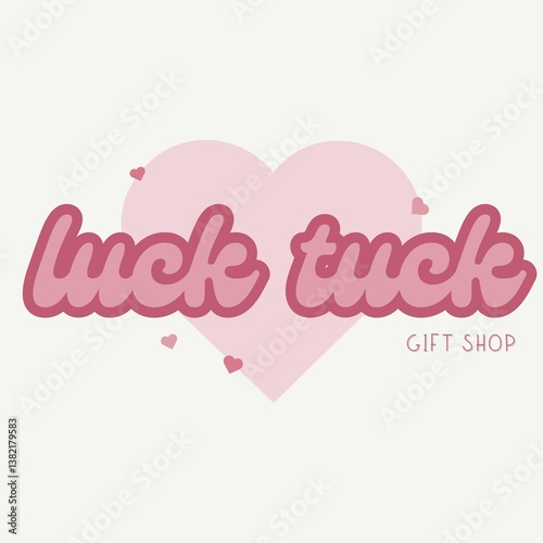 Luck Tuck Gift box Shop Surprise Reward Present logo design.