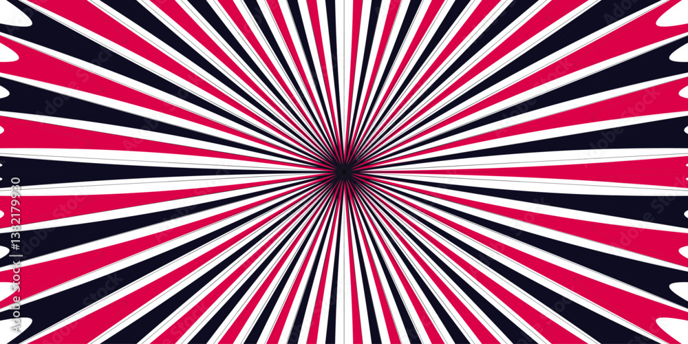 Fototapeta premium Abstract white, red, black sun rays and sunburst backdrop background. sunbeam element spiral striped illustration sunray template wallpaperGeometric abstract black cartoon, poster wallpaper. 