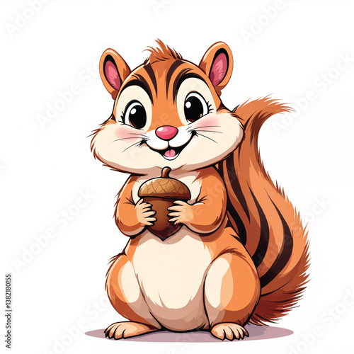 Adorable Cartoon Chipmunk Vector Illustration