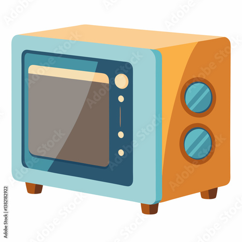 retro tv set isolated
