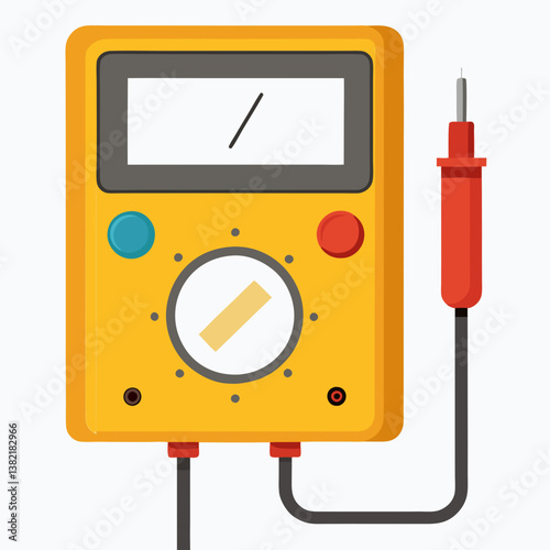vector illustration of a digital multimeter