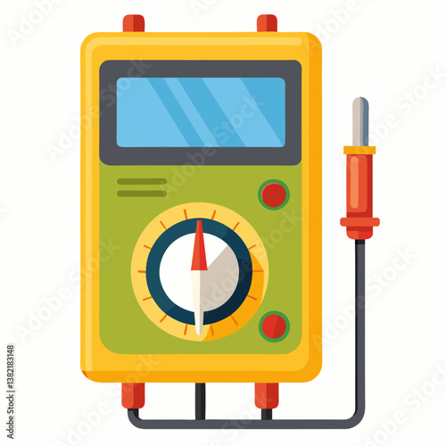 vector illustration of a digital multimeter
