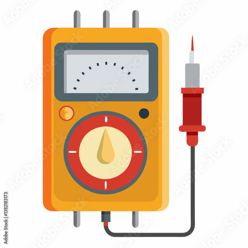 vector illustration of a digital multimeter