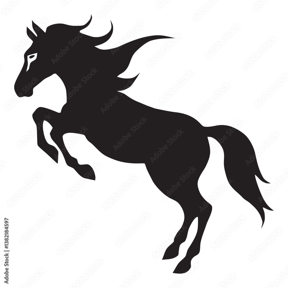 Obraz premium standing horse icon