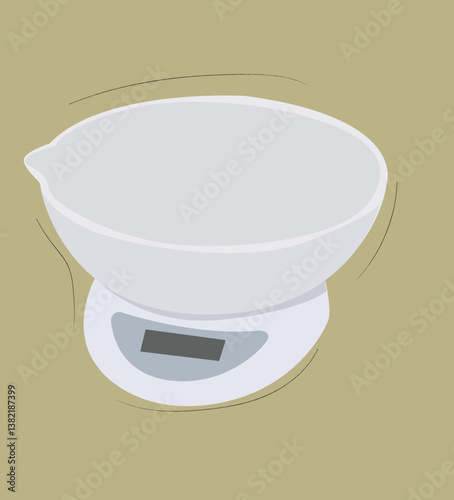 modern scales. Digital scales vector illustration.