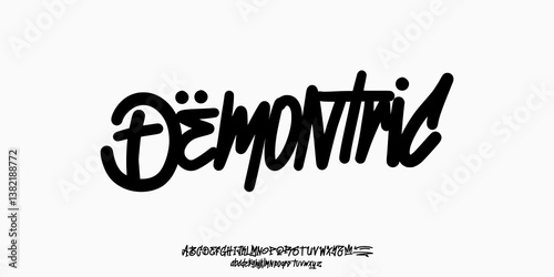 Modern Monoline Font. Graffiti Font. Creative Hand Drawn Uppercase ,Lowercase.Street Art Classic Lettering Fashion Designs Typography modern serif decorative vintage concept vector illustration