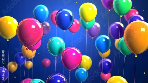 Wallpaper Mural Colorful Balloons Floating in Celebration Torontodigital.ca