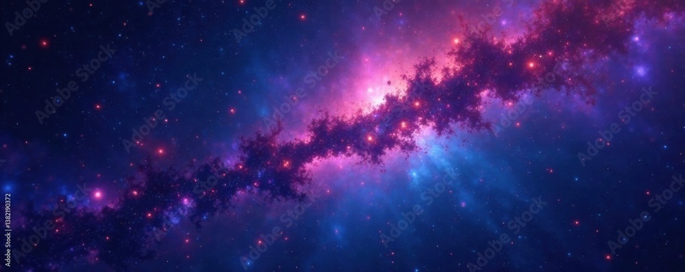 Fototapeta premium Cosmic backdrop of twinkling stars in darkness, night sky, celestial