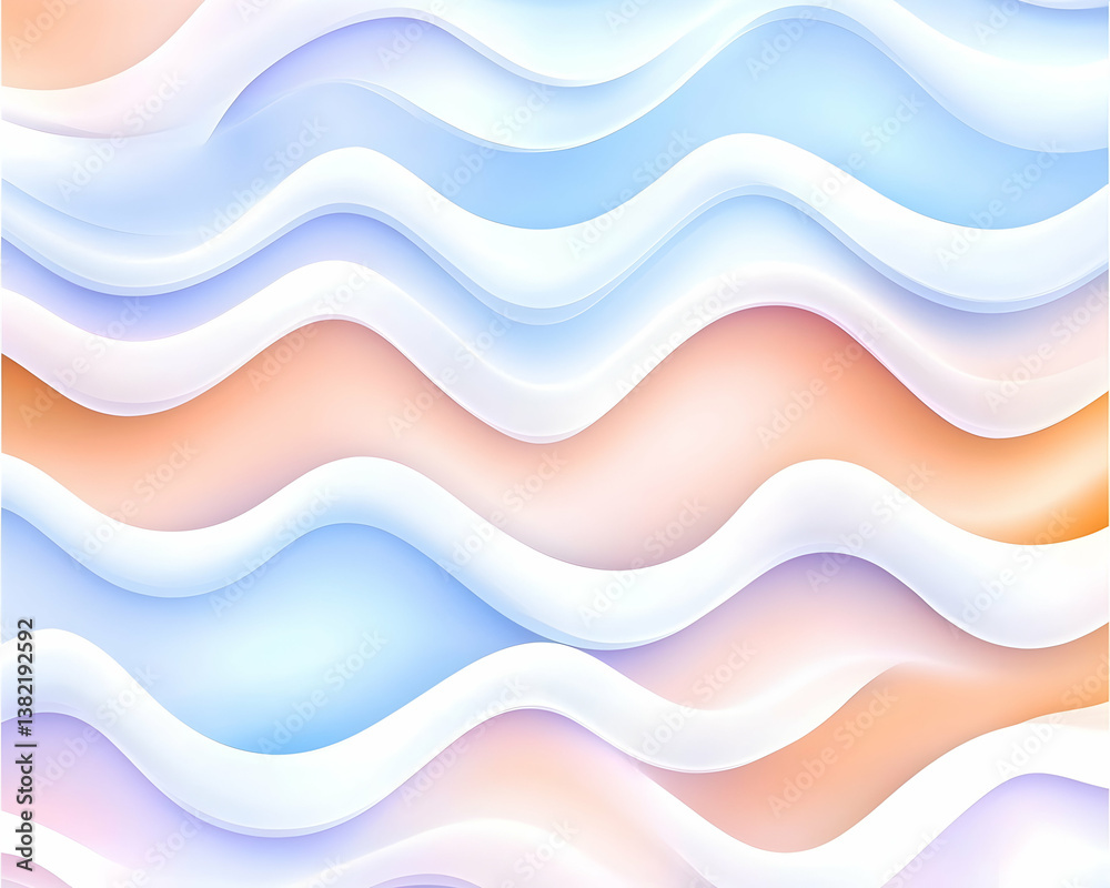 Fototapeta premium Abstract pastel wave pattern background