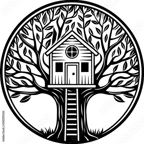 vector illustration of an abstract house