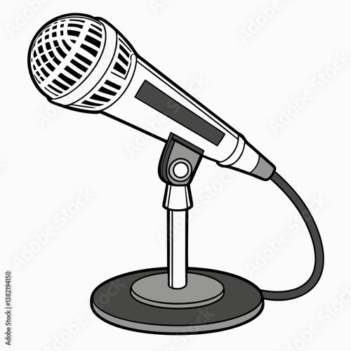 microphone on white background