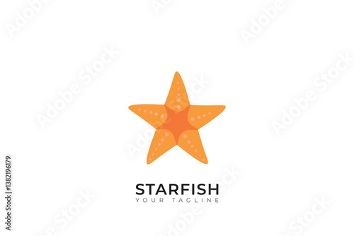starfish silhouette icon design, abstract starfish logo illustration vector