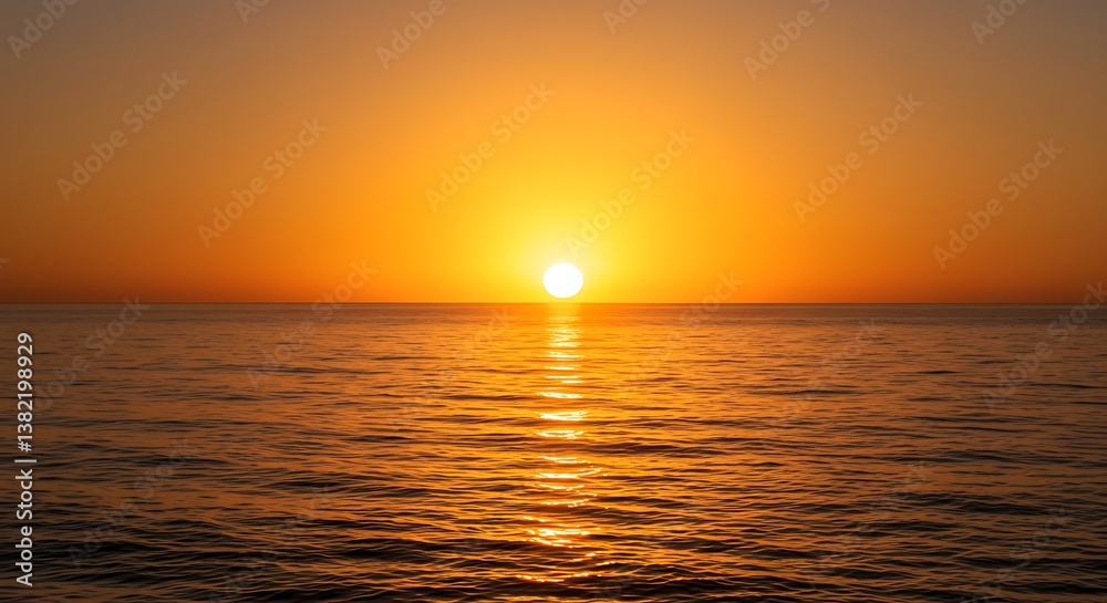 Fototapeta premium Ocean's Golden Embrace AI Generated
