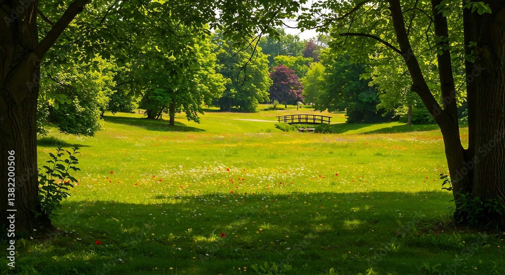 Fototapeta premium Sun-Dappled Secret AI Generated