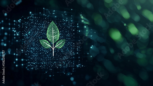 Green Tech: a close-up of a...