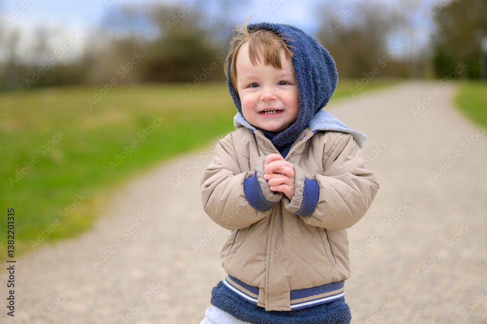 Fototapeta premium Laughing Boy On Country Path