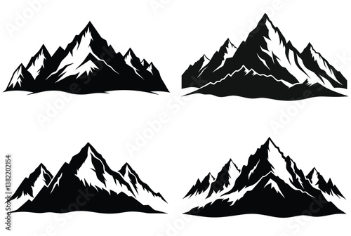 vector illustration of mountain landscape