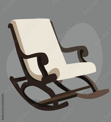  rocking chair with brown body 