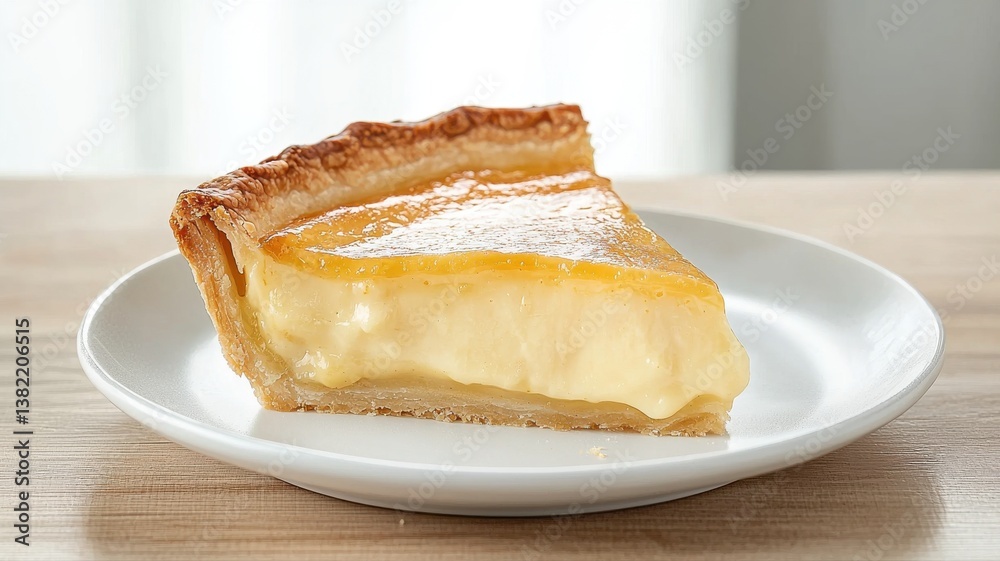 A delicious slice of lemon pie on a white plate, showcasing its creamy filling and golden crust, perfect for dessert lovers. A delicious slice of lemon pie on a white plate, showcasing its creamy filling and golden crust, perfect for dessert lovers.