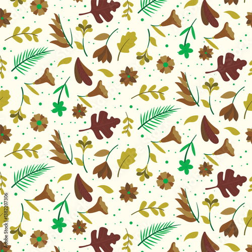 florals pattern. hand drawn florals vector background.