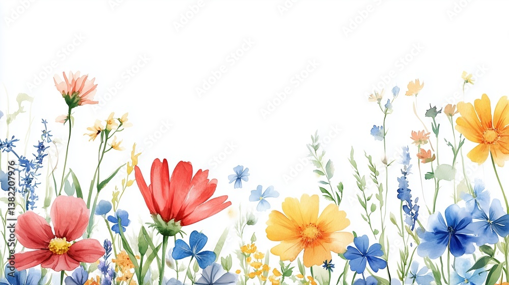 Obraz premium illustrative botanical divider