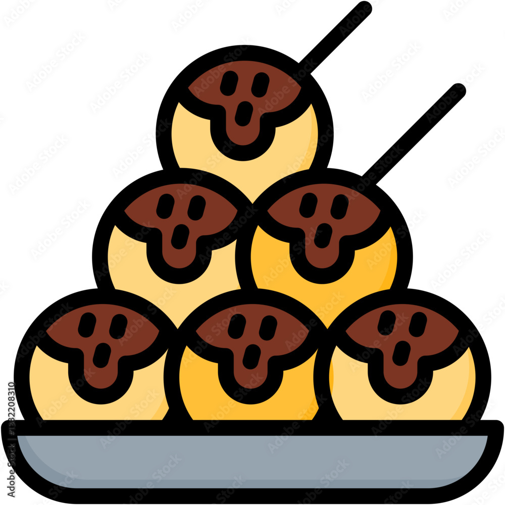 Obraz premium Takoyaki Icon