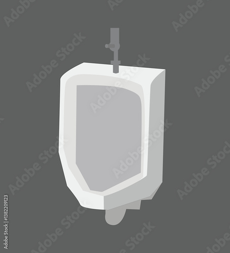 vektor A urinal for men hanging on the wall.