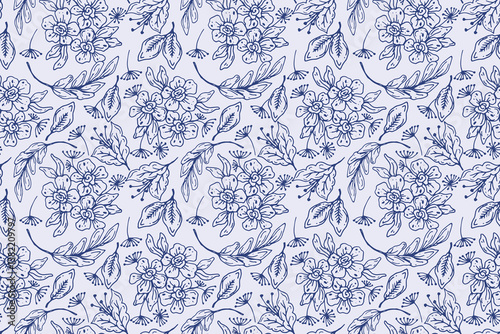 florals pattern. hand drawn florals vector background.