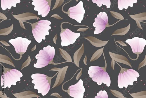 florals pattern. hand drawn florals vector background.