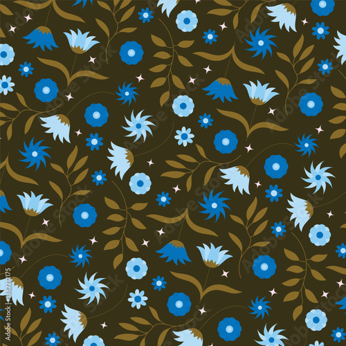 florals pattern. hand drawn florals vector background.