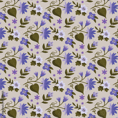 florals pattern. hand drawn florals vector background.