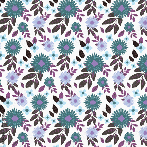 florals pattern. hand drawn florals vector background.