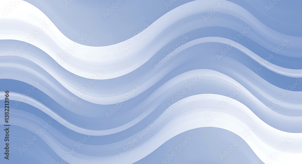 Fototapeta premium Serene Blue Undulations Flowing Azure Waves White On Blue Abstract Gentle Waveforms Cool Color Symphony Abstract Fluid Forms Shades Of Blue Harmony Celestial Wave Pattern AI Generated