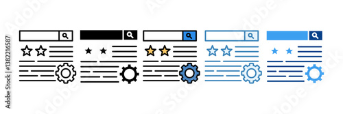 Seo Optimization Icon Set Multiple Style Collection