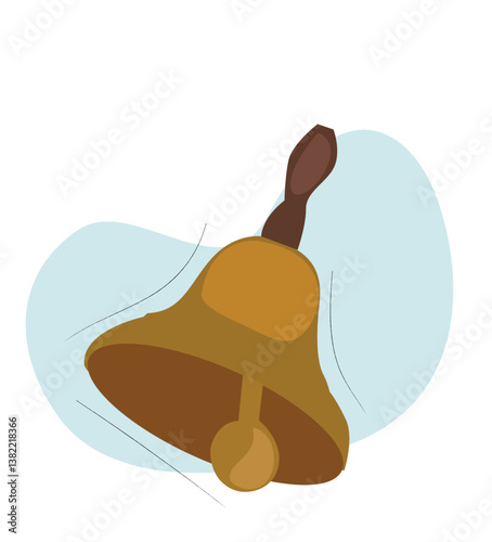 hand bell.Modern flat design of hand bell